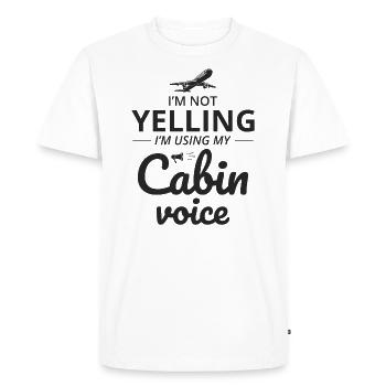 Hôtesse de l’air Aviation Personnel de cabine Personnel de compagnie - T-shirt Premium bio Homme - blanc - Devant - Nico (187cm)