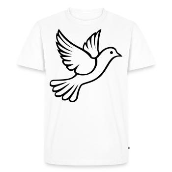 Colombe - T-shirt Premium bio Homme - blanc - Devant - Nico (187cm)
