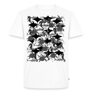 Ocean Camouflage – marine life in camouflage style - Men's Premium Organic T-Shirt - white - Front - Nico (187cm)