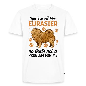 Oui, je sens l’Eurasier Spitz Eurasien - T-shirt Premium bio Homme - blanc - Devant - Nico (187cm)