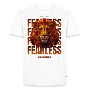 Glacière, Lion - Amoureux des animaux, Motif du zodiaque - T-shirt Premium bio Homme - blanc - Devant - Nico (187cm)