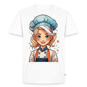 Attractive cook or baker - Men's Premium Organic T-Shirt - white - Front - Nico (187cm)