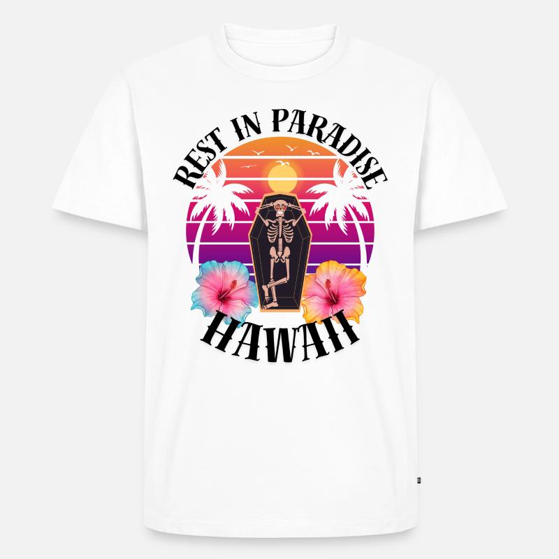 Hawaii RIP Sarkasmus - Männer Premium Bio T-Shirt - Weiß