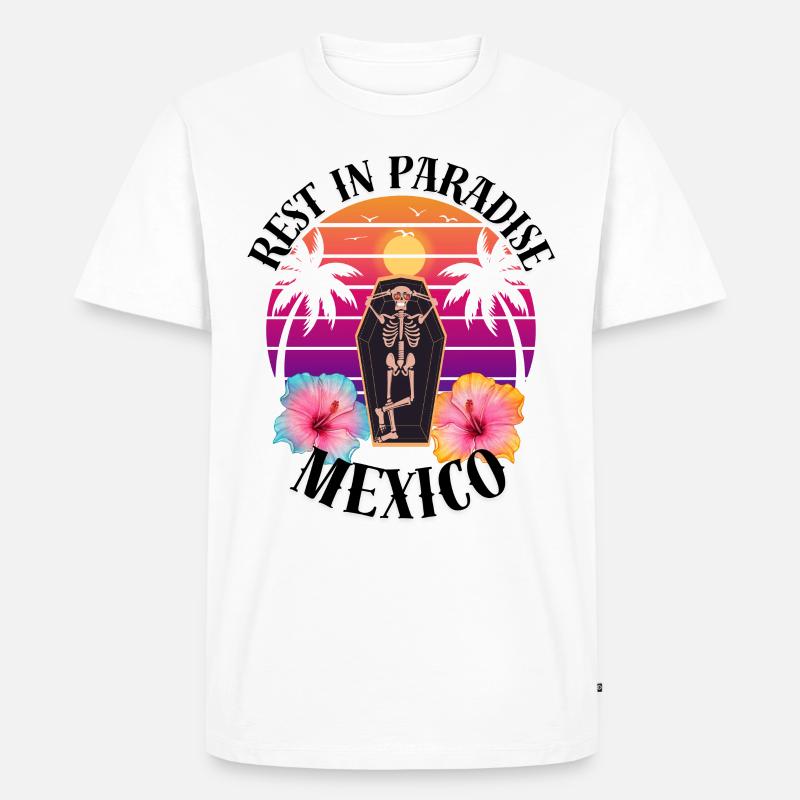 Mexiko RIP Sarkasmus - Männer Premium Bio T-Shirt - Weiß