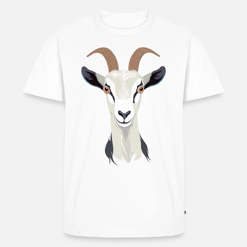 Ziege - Männer Premium Bio T-Shirt - Weiß