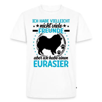 Eurasier est mon ami le Spitz Eurasien - T-shirt Premium bio Homme - blanc - Devant - Nico (187cm)