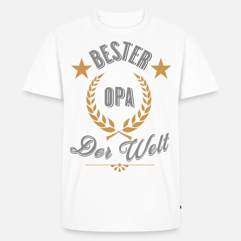 Bester Opa - Männer Premium Bio T-Shirt - Weiß