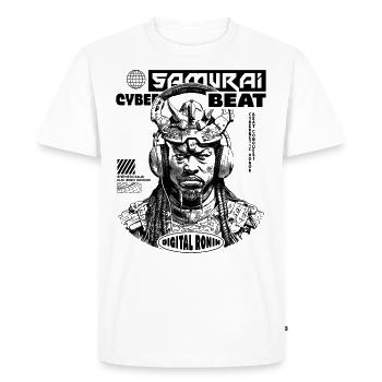 Tech Samurai Sci-Fi Shirt - Men's Premium Organic T-Shirt - white - Front - Nico (187cm)