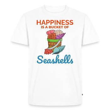 Seashells Collector Beachcomber Sea Shell Ocean - Men's Premium Organic T-Shirt - white - Front - Nico (187cm)
