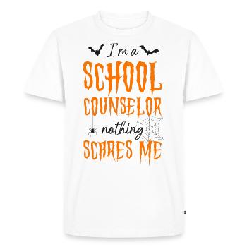 Conseillère scolaire Maman Halloween Je suis - T-shirt Premium bio Homme - blanc - Devant - Nico (187cm)