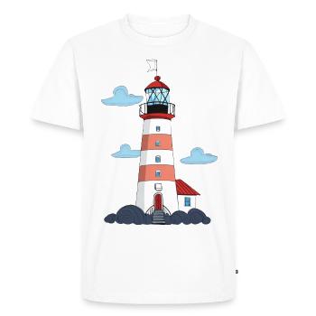 Phare - T-shirt Premium bio Homme - blanc - Devant - Nico (187cm)