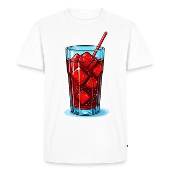 Un verre de - T-shirt Premium bio Homme - blanc - Devant - Nico (187cm)