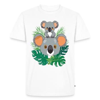 Baby Koala and Mama Koala - Men's Premium Organic T-Shirt - white - Front - Nico (187cm)