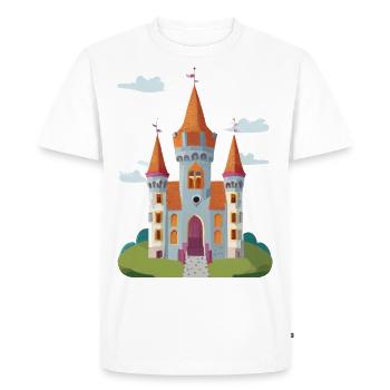 Cute Castle - Men's Premium Organic T-Shirt - white - Front - Nico (187cm)