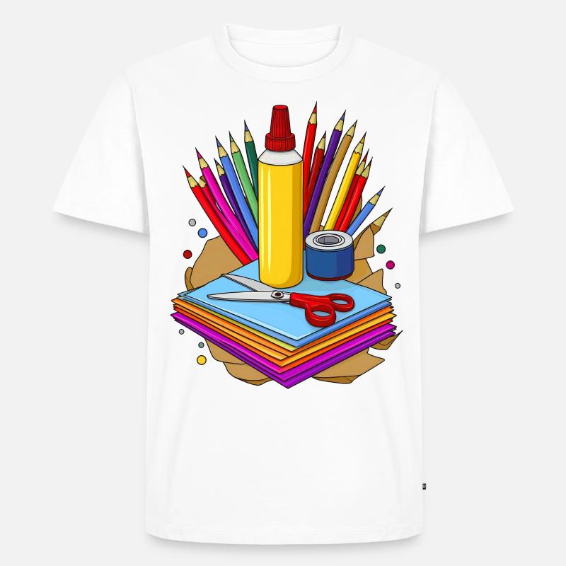 basteln - Männer Premium Bio T-Shirt - Weiß