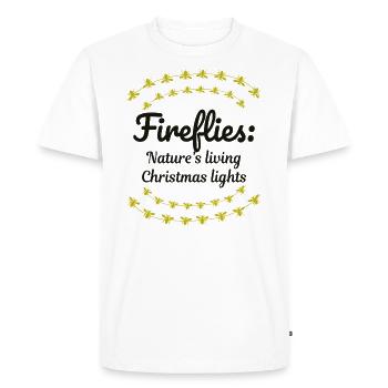 Lucioles Luciole Luciole Foudre Insecte Noël - T-shirt Premium bio Homme - blanc - Devant - Nico (187cm)