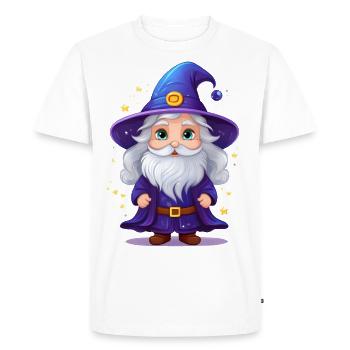 Sorcier magique dans le style dessin animé - T-shirt Premium bio Homme - blanc - Devant - Nico (187cm)