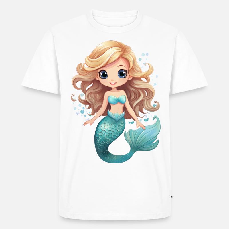 Meerjungfrau oder Nixe - Männer Premium Bio T-Shirt - Weiß