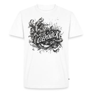 Berlin Köpenick Souvenir Cöpenick Baroque Leaves - Men's Premium Organic T-Shirt - white - Front - Nico (187cm)