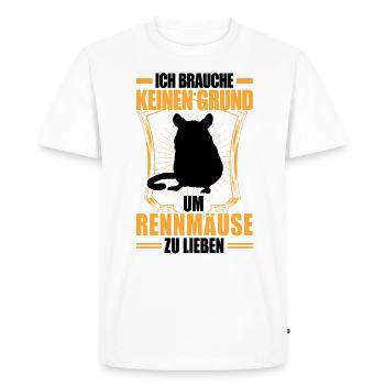 Gerbil No Reason Rodent Gerbil - Men's Premium Organic T-Shirt - white - Front - Nico (187cm)