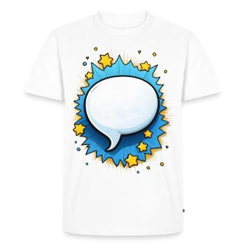 bulle de bande dessinée - T-shirt Premium bio Homme - blanc - Devant - Nico (187cm)