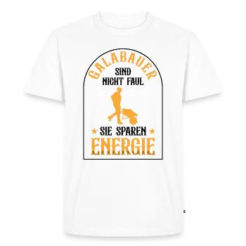 Landscaping farmer is not lazy Landscaping - Men's Premium Organic T-Shirt - white - Front - Nico (187cm)