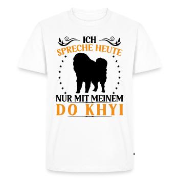 Talk only to Do Khyi Tibetan Mastiff Tibetan Mastiff - Men's Premium Organic T-Shirt - white - Front - Nico (187cm)