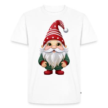 Gnome, gobelin ou gnome pour Noël - T-shirt Premium bio Homme - blanc - Devant - Nico (187cm)