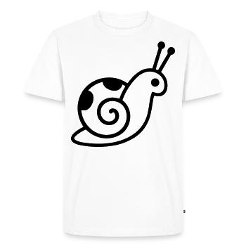 Snail - Men's Premium Organic T-Shirt - white - Front - Nico (187cm)