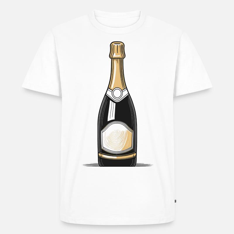 Sekt - Männer Premium Bio T-Shirt - Weiß