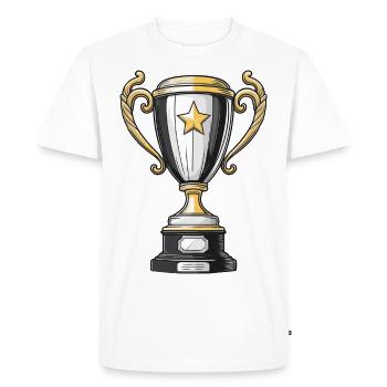 Coupe pour le vainqueur - T-shirt Premium bio Homme - blanc - Devant - Nico (187cm)
