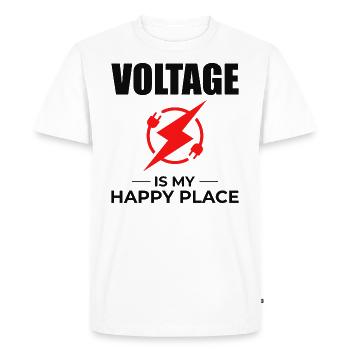 Électricien Humour Technicien électricien Ingénieur - T-shirt Premium bio Homme - blanc - Devant - Nico (187cm)