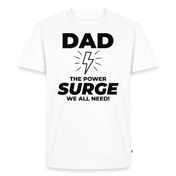 Electrician Dad Electrical Technician Engineer - Men's Premium Organic T-Shirt - white - Front - Nico (187cm)