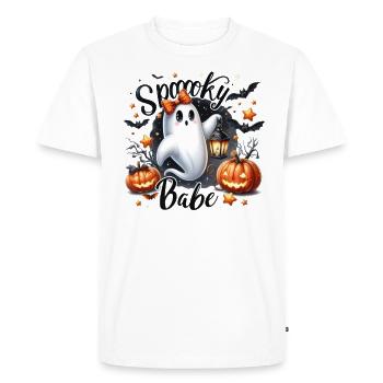 Halloween Partner Look Spooky Babe Ghost - Men's Premium Organic T-Shirt - white - Front - Nico (187cm)