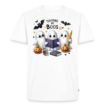 Halloween Partnerlook Teaching My Boos Design - Men's Premium Organic T-Shirt - white - Front - Nico (187cm)