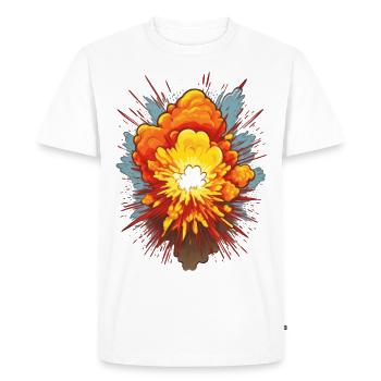 Explosion - T-shirt Premium bio Homme - blanc - Devant - Nico (187cm)