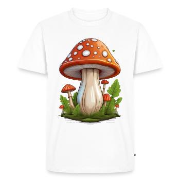 Le champignon porte chance - T-shirt Premium bio Homme - blanc - Devant - Nico (187cm)