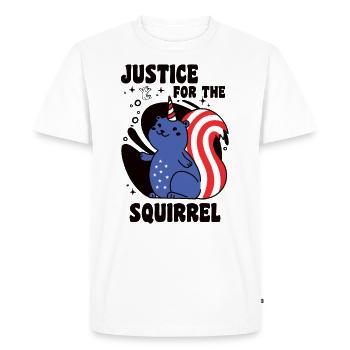  Justice for Peanut Squirrel - Men's Premium Organic T-Shirt - white - Front - Nico (187cm)