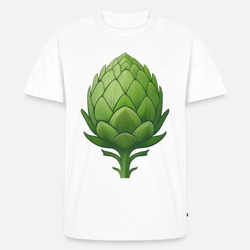 Artischocke - Männer Premium Bio T-Shirt - Weiß