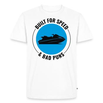 Jet Skiing Dad Loving Speed Enthusiasts - Men's Premium Organic T-Shirt - white - Front - Nico (187cm)
