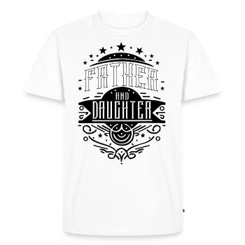Father and Daughter Family Love Gift Dad Dad - Men's Premium Organic T-Shirt - white - Front - Nico (187cm)