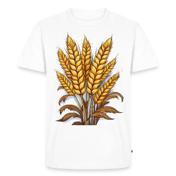 Épi grain - T-shirt Premium bio Homme - blanc - Devant - Nico (187cm)