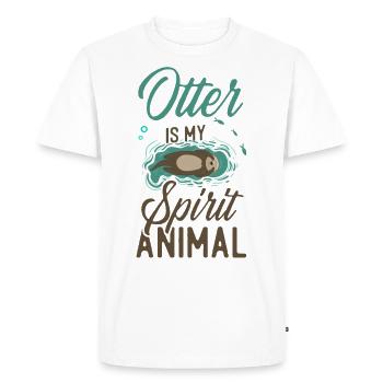 Otter Otter Is My Spirit Animal - Men's Premium Organic T-Shirt - white - Front - Nico (187cm)