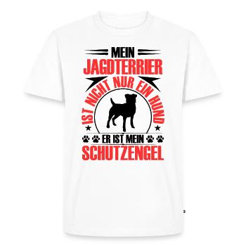 Chien de chasse terrier Protégez-moi Chien de chasse allemand - T-shirt Premium bio Homme - blanc - Devant - Nico (187cm)