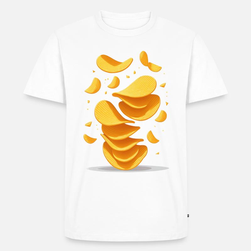 Chips - Männer Premium Bio T-Shirt - Weiß