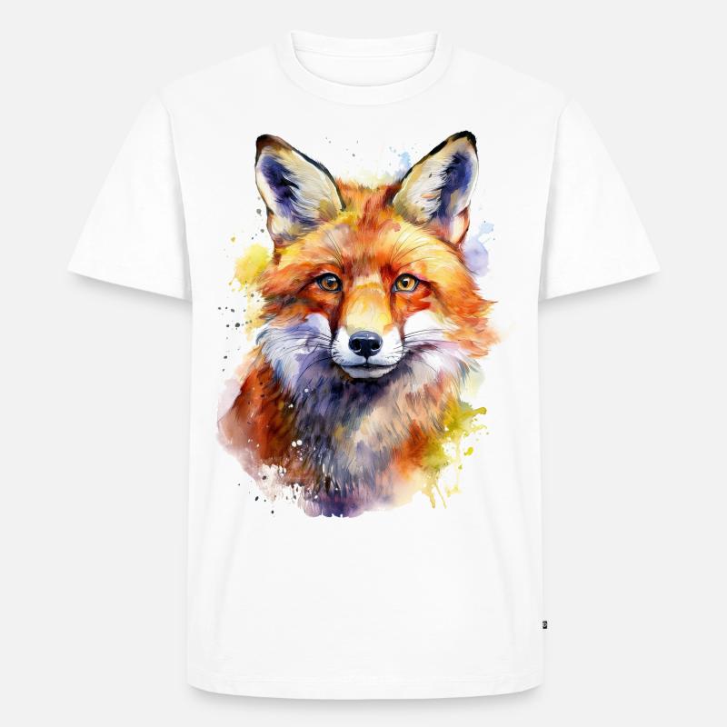 Fuchs - Männer Premium Bio T-Shirt - Weiß