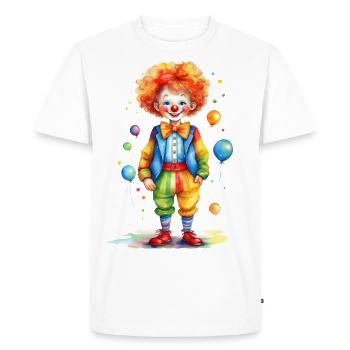 Un clown adapté au carnaval / carnaval - T-shirt Premium bio Homme - blanc - Devant - Nico (187cm)