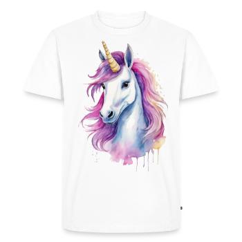 Licorne mignonne - T-shirt Premium bio Homme - blanc - Devant - Nico (187cm)
