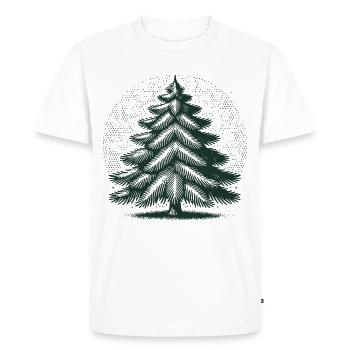 Christmas Christmas Tree Illustration - Men's Premium Organic T-Shirt - white - Front - Nico (187cm)