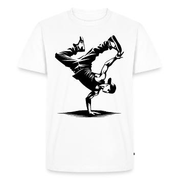 Breakdancing - Men's Premium Organic T-Shirt - white - Front - Nico (187cm)